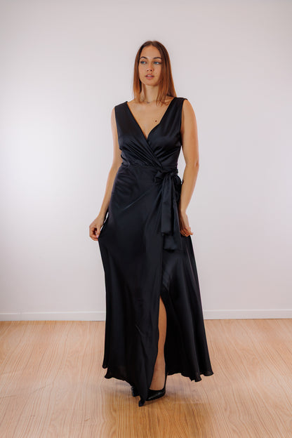 Abito incrocio satin