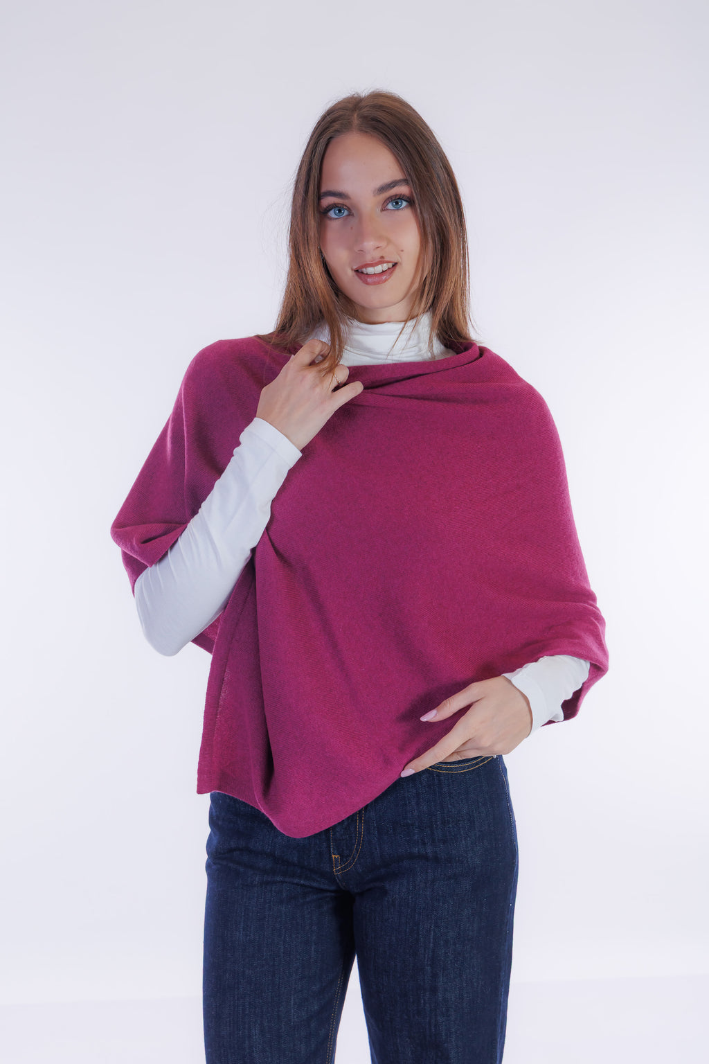 Poncho m. cashmere