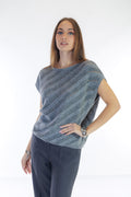 Gilet traforato righe diagonali