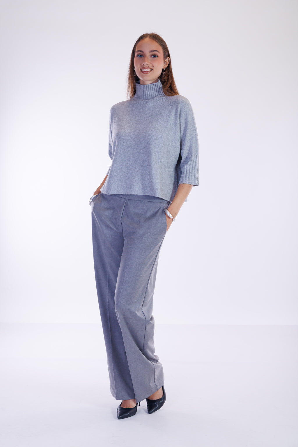 Pantalone palazzo flanella