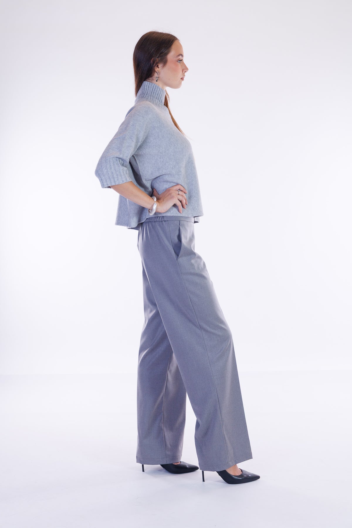 Pantalone palazzo flanella