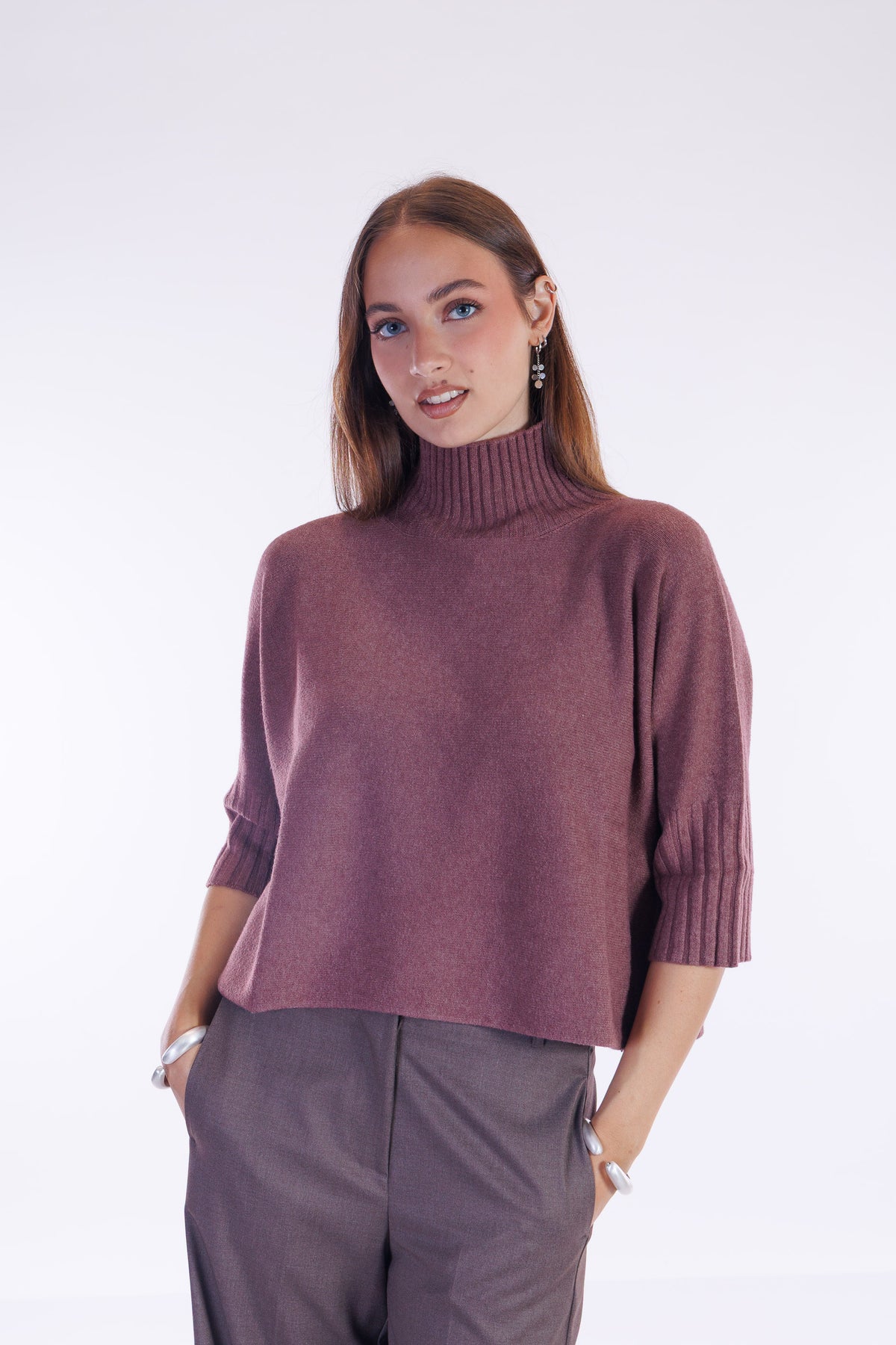 Maglia collo maniche 3/4