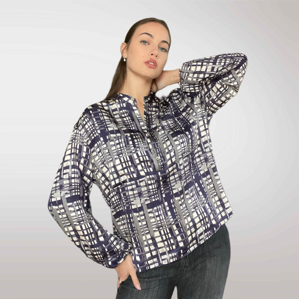 Blusa stampa quadretti