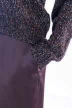 Pantalone largo raso