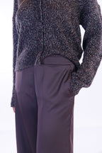 Pantalone largo raso