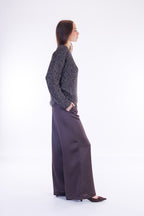 Pantalone largo raso