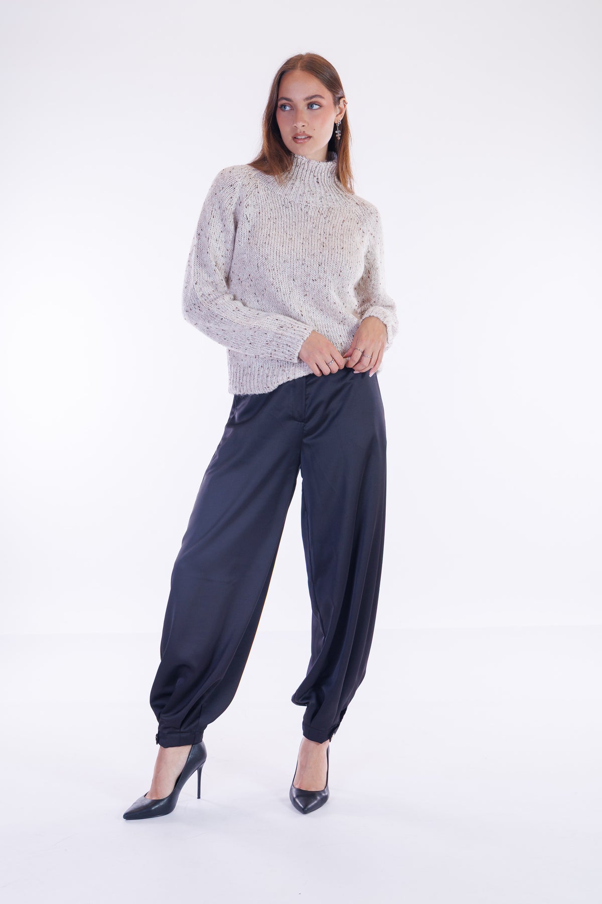 Pantalone harem raso