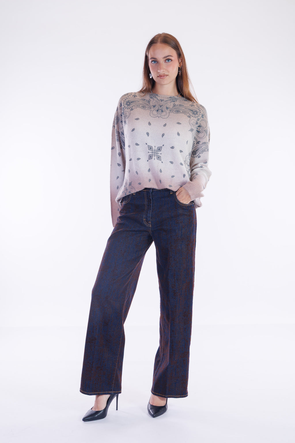 Jeans floccato balloon