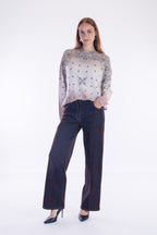 Jeans floccato balloon