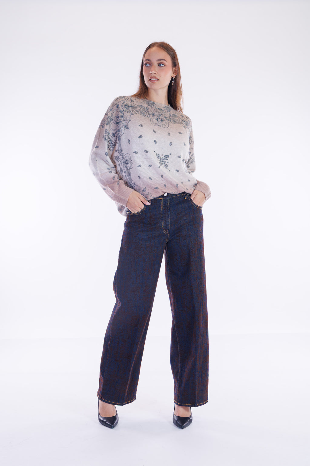 Jeans floccato balloon