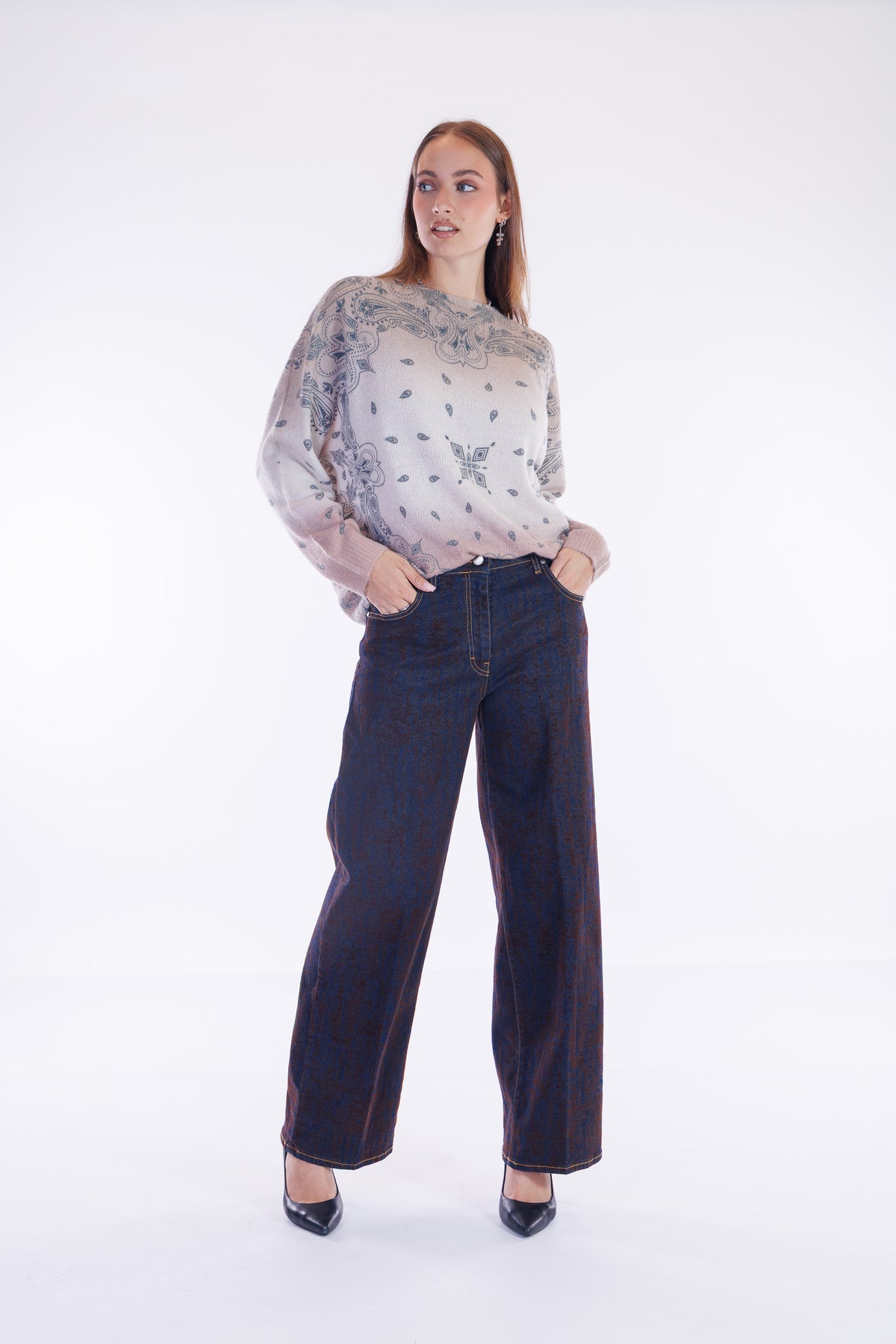 Jeans floccato balloon