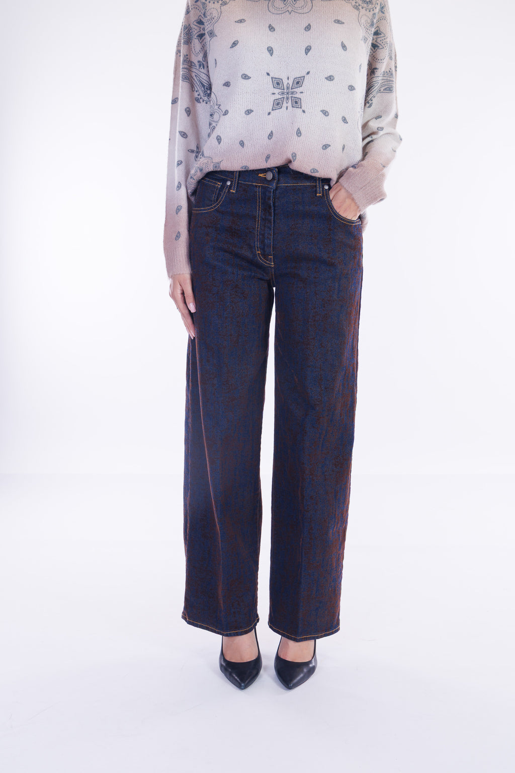 Jeans floccato balloon