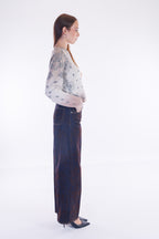 Jeans floccato balloon