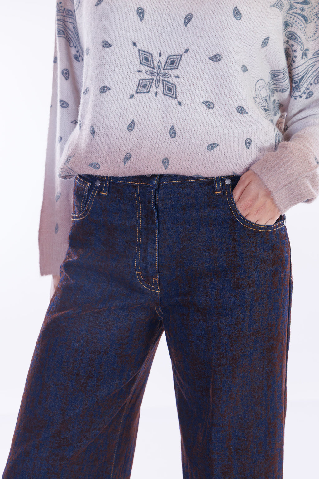 Jeans floccato balloon