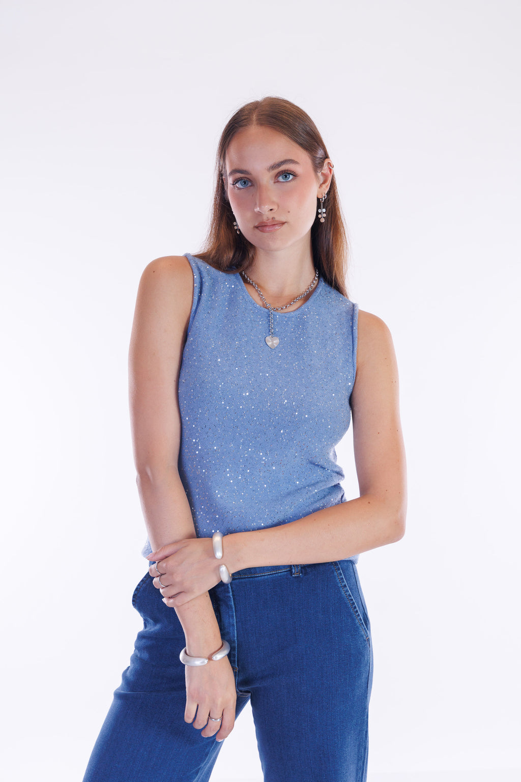 Top micro paillettes