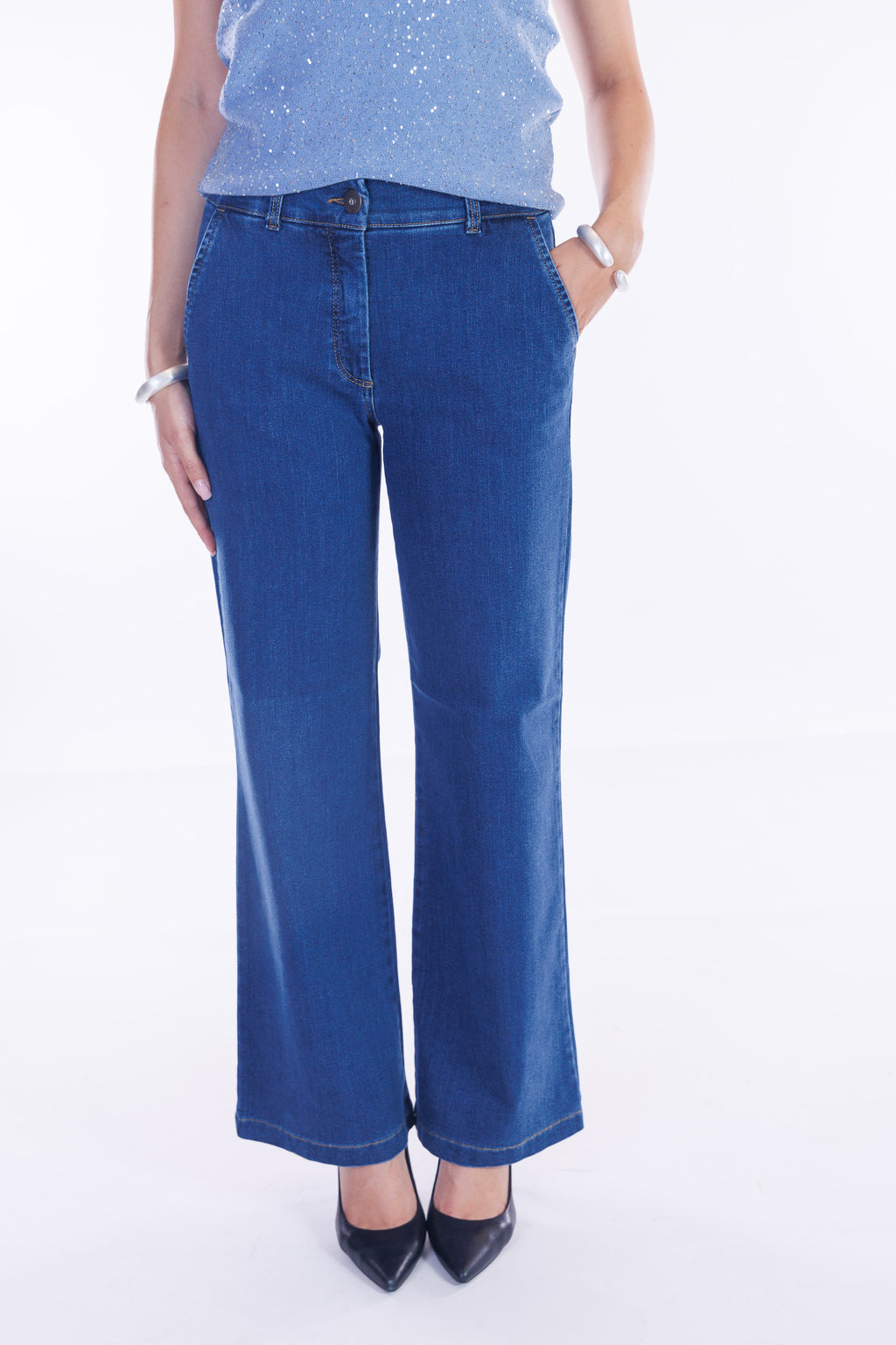 Pantalone tencel flare