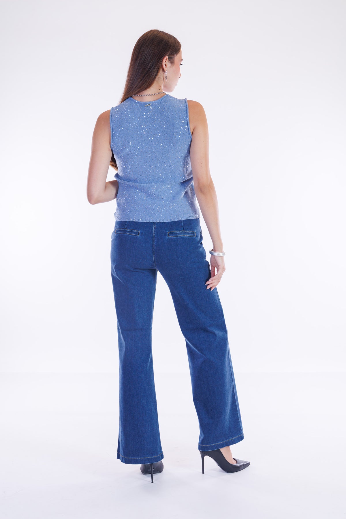 Pantalone tencel flare
