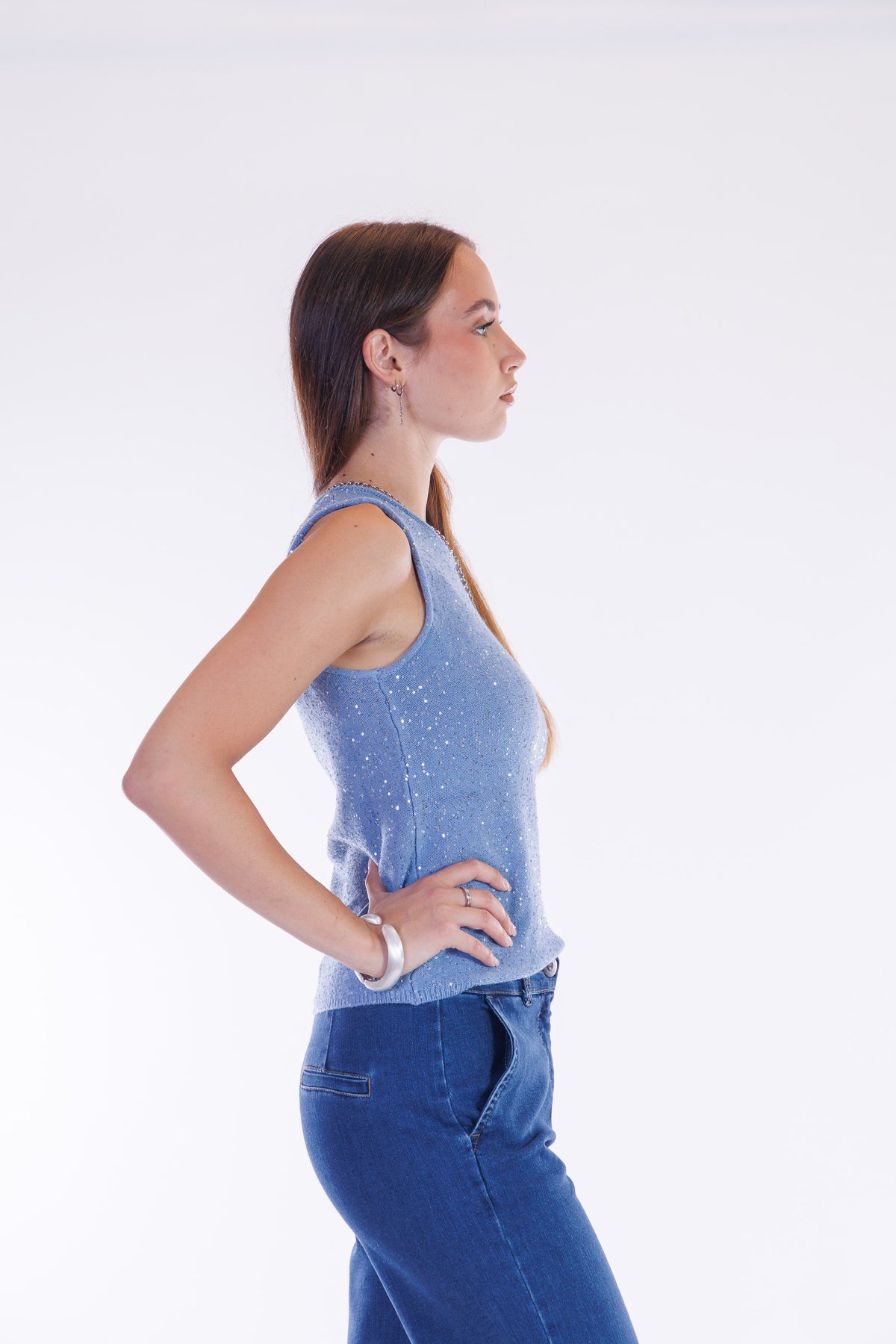 Top micro paillettes