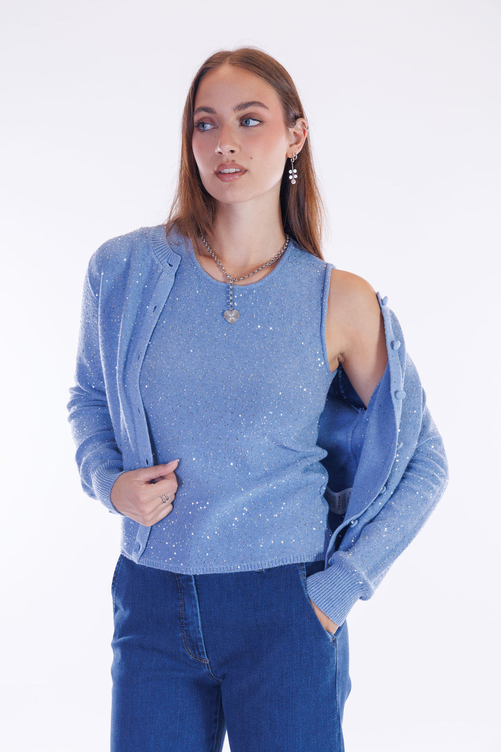 Top micro paillettes
