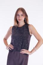 Top micro paillettes