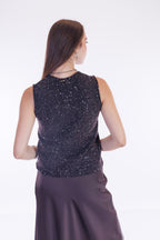Top micro paillettes