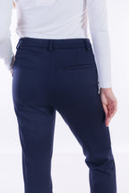Pantalone flare punto stoffa gessato