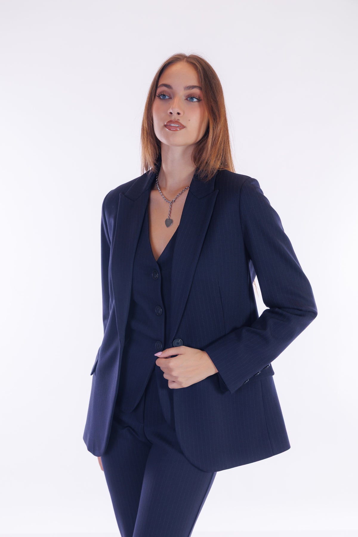 Blazer punto stoffa gessato