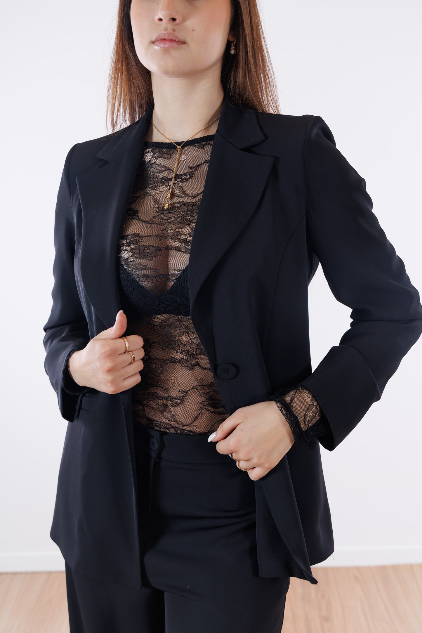 Giacca monopetto fluido