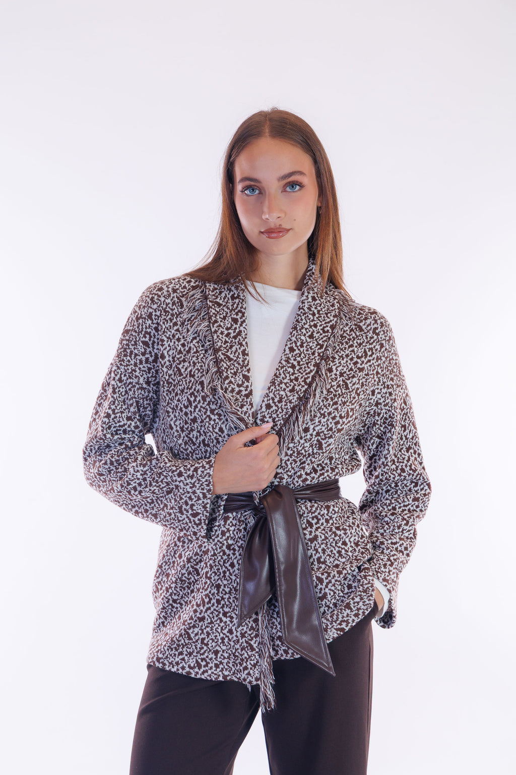 Cardigan vestaglia jacquard