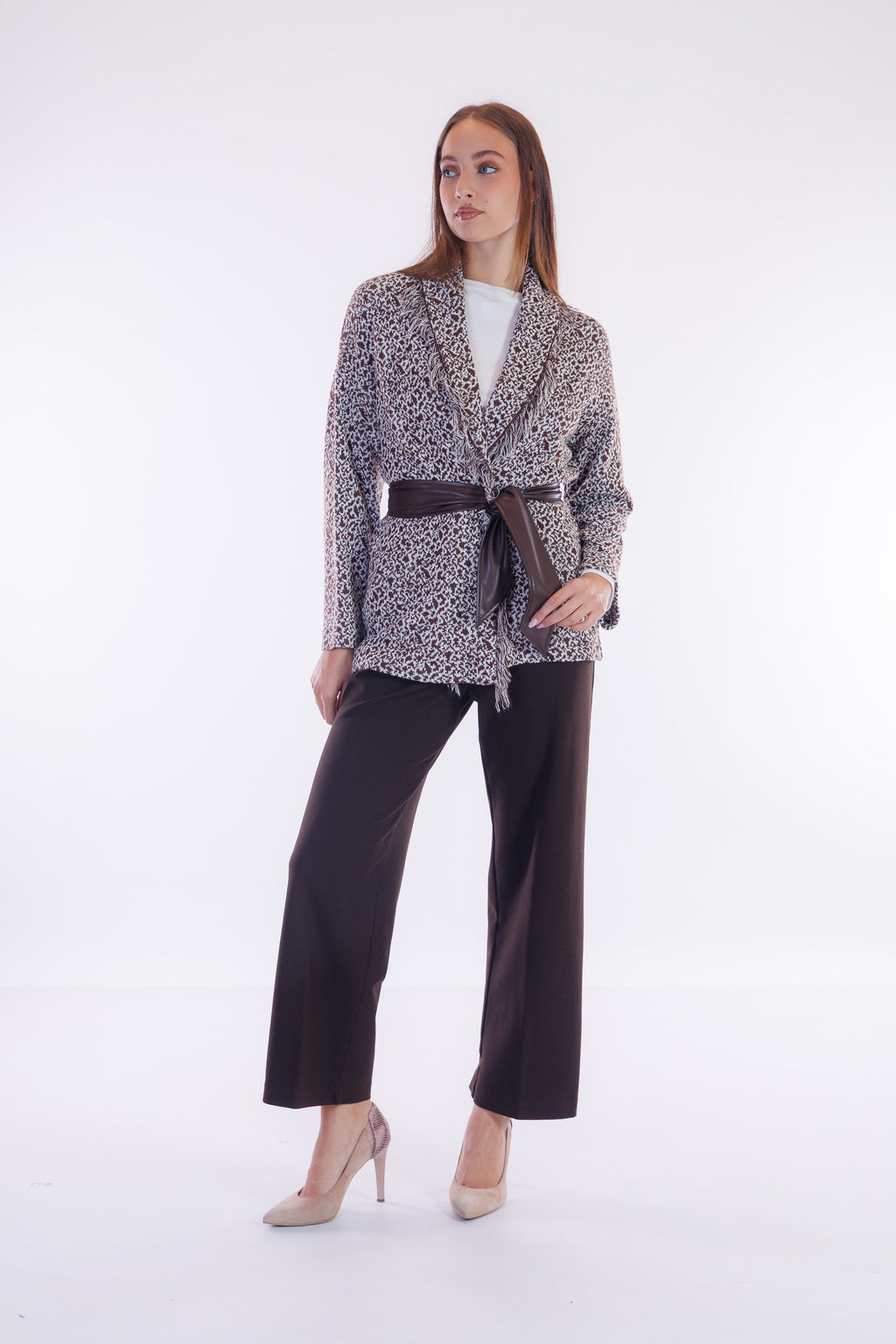 Cardigan vestaglia jacquard