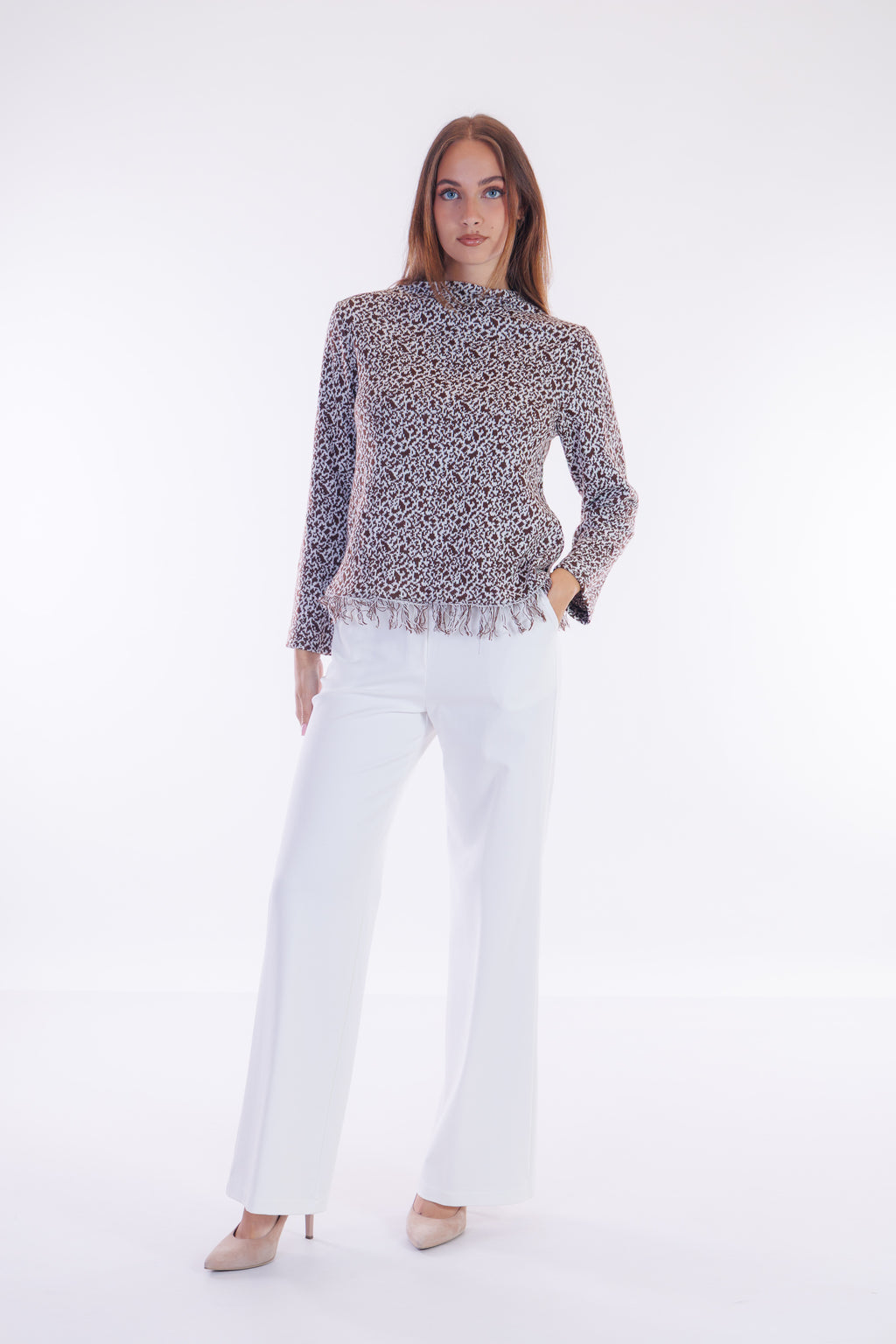 Pantalone punto milano ampio