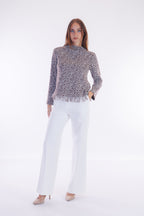 Pantalone punto milano ampio