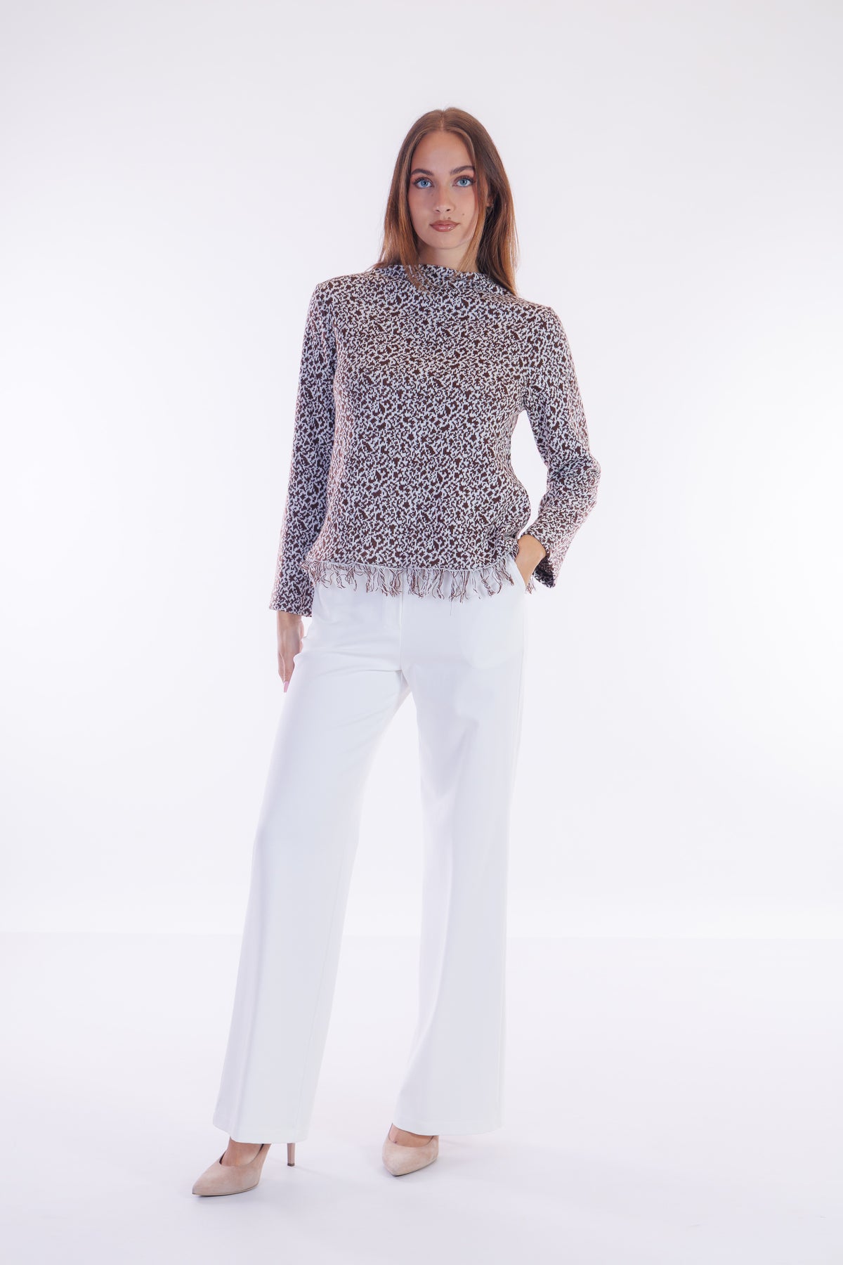 Pantalone punto milano ampio