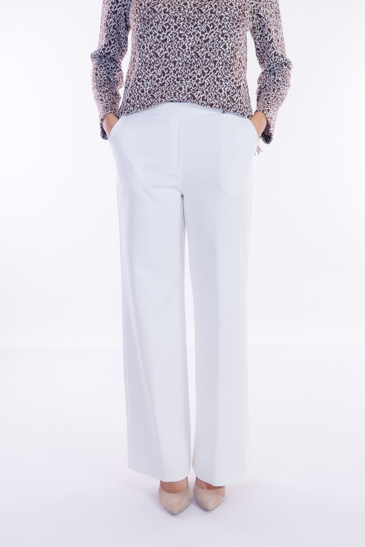 Pantalone punto milano ampio