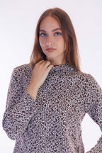 Maglia jacquard frange