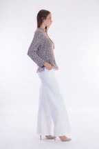 Pantalone punto milano ampio