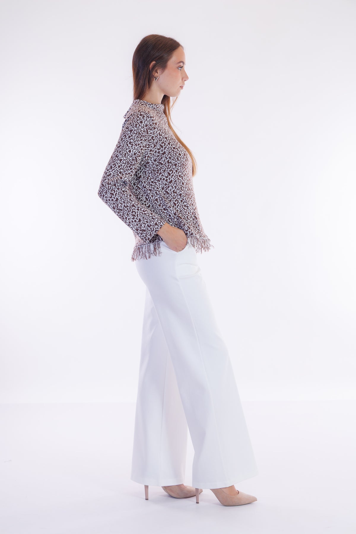 Pantalone punto milano ampio
