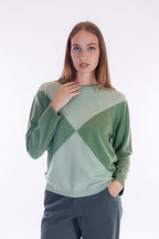 Maglia girocollo rombi