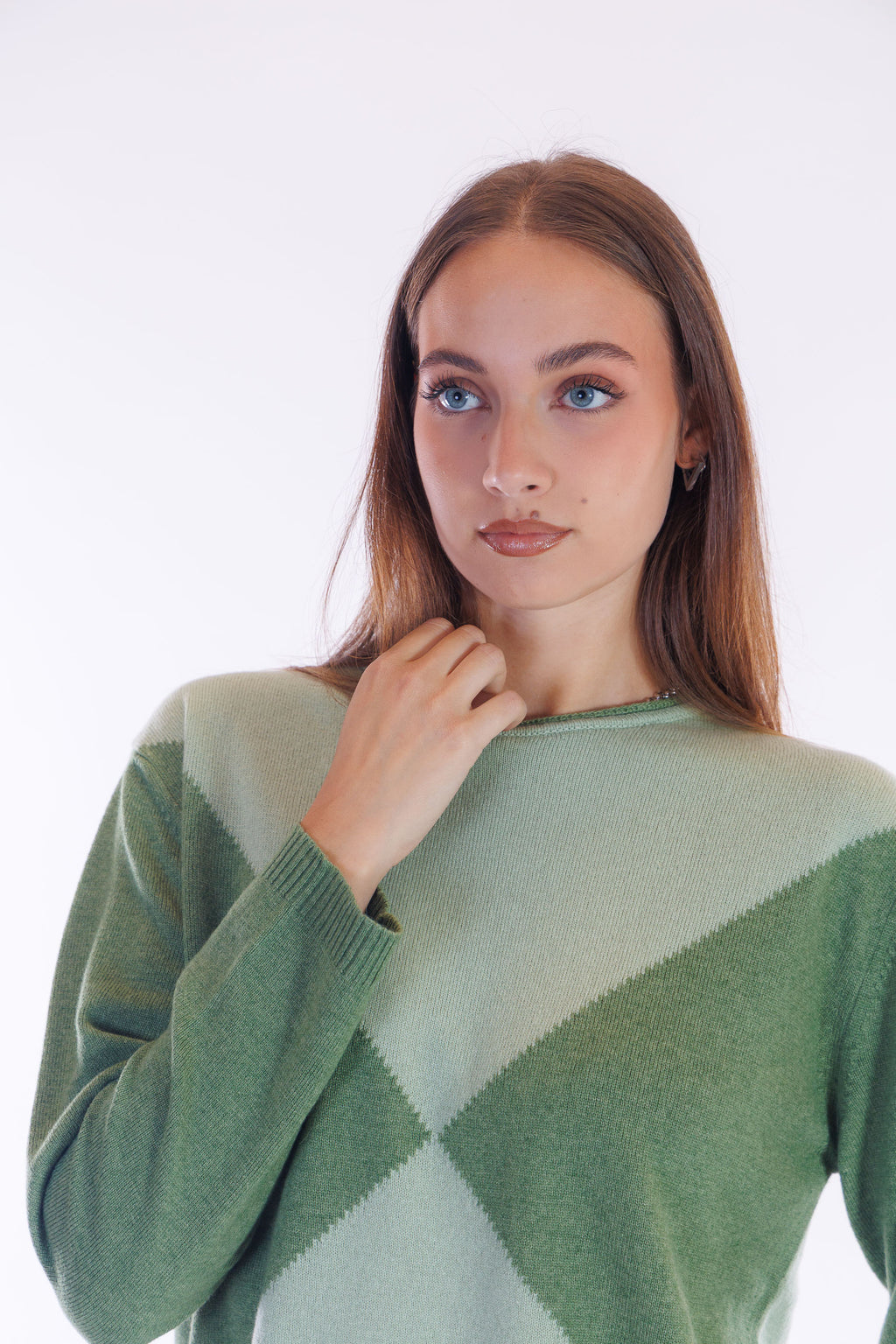 Maglia girocollo rombi