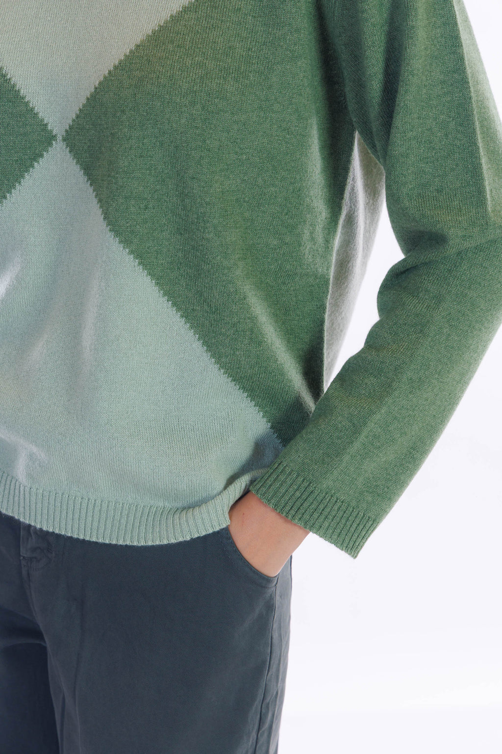Maglia girocollo rombi