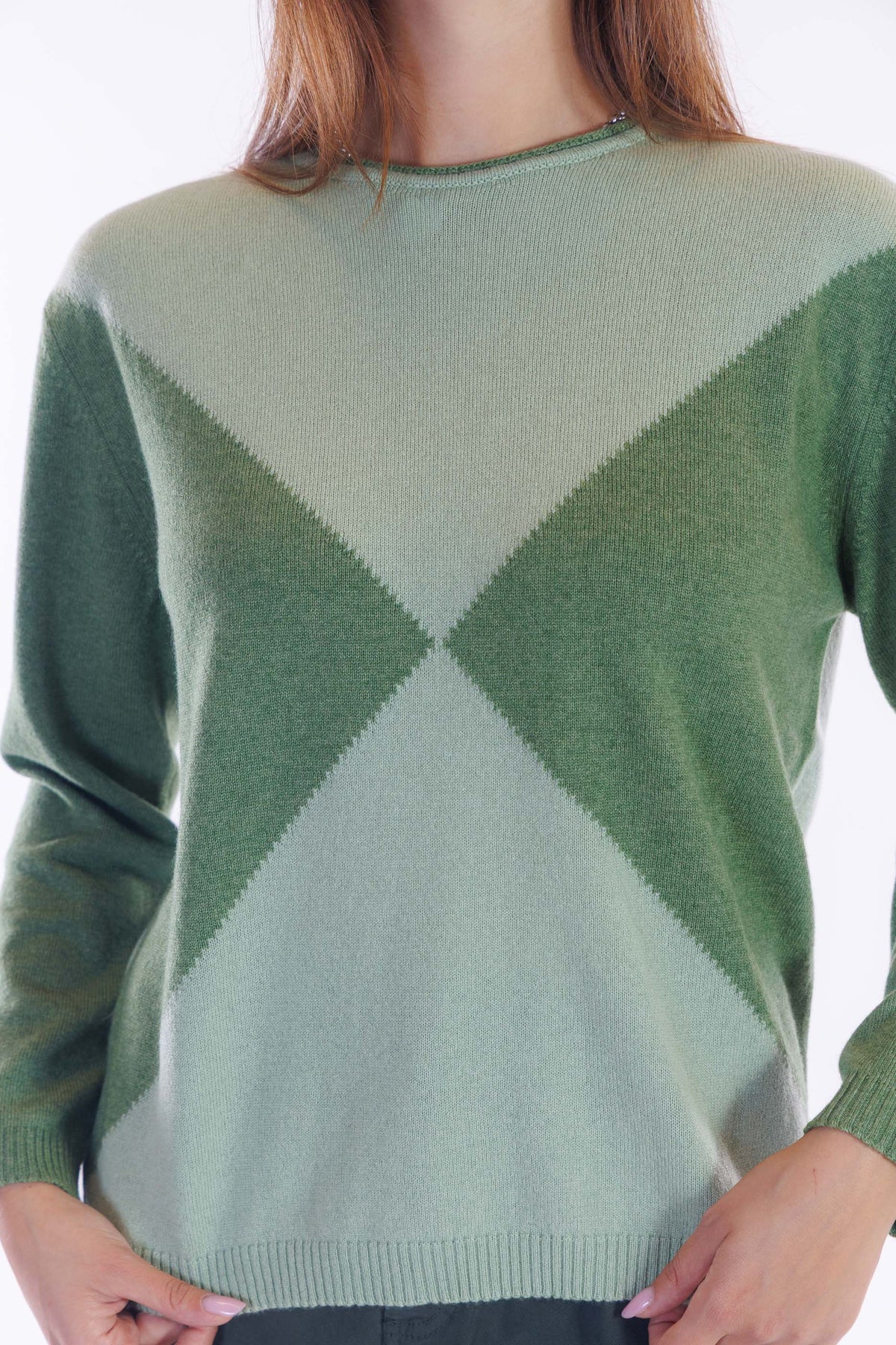 Maglia girocollo rombi