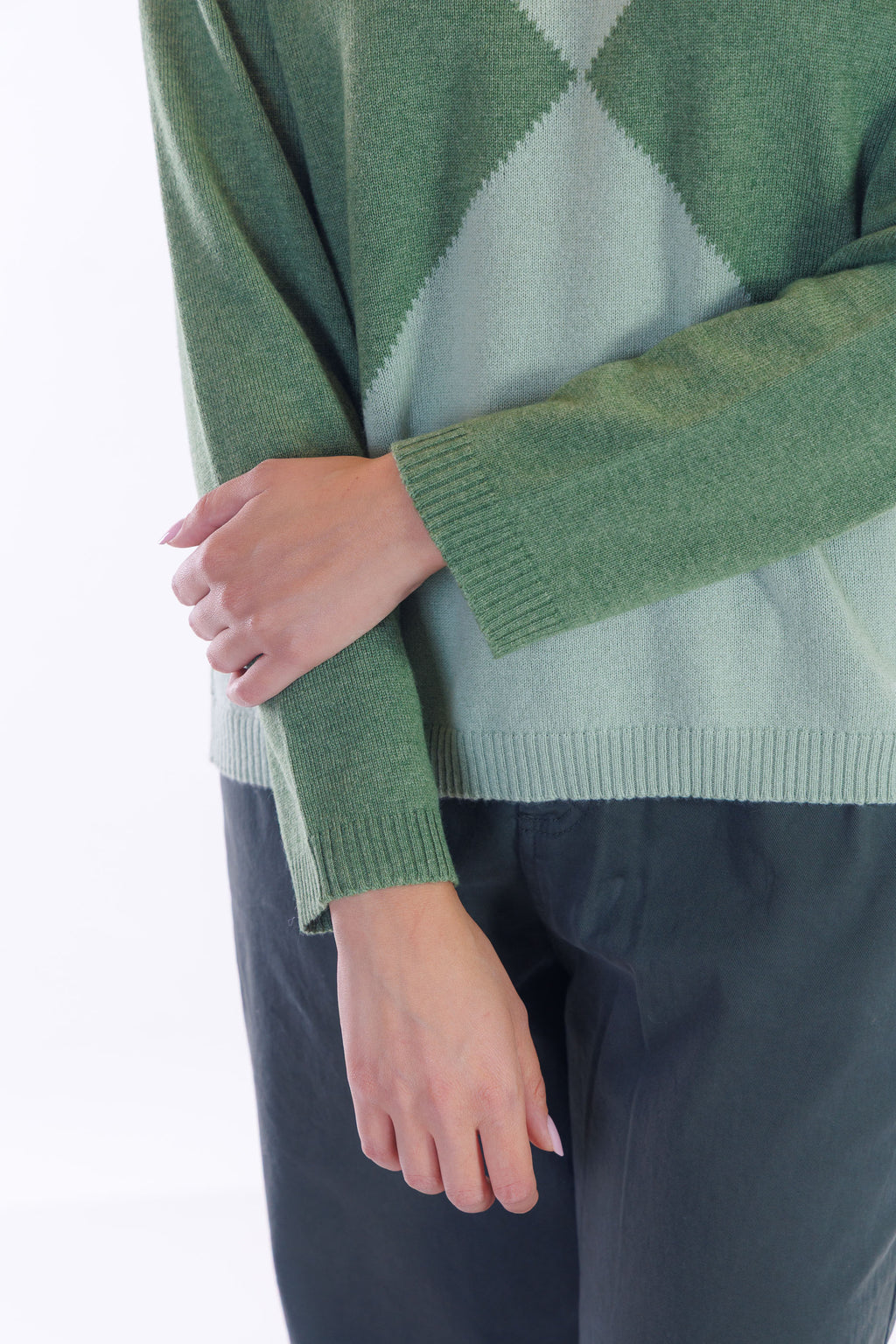 Maglia girocollo rombi
