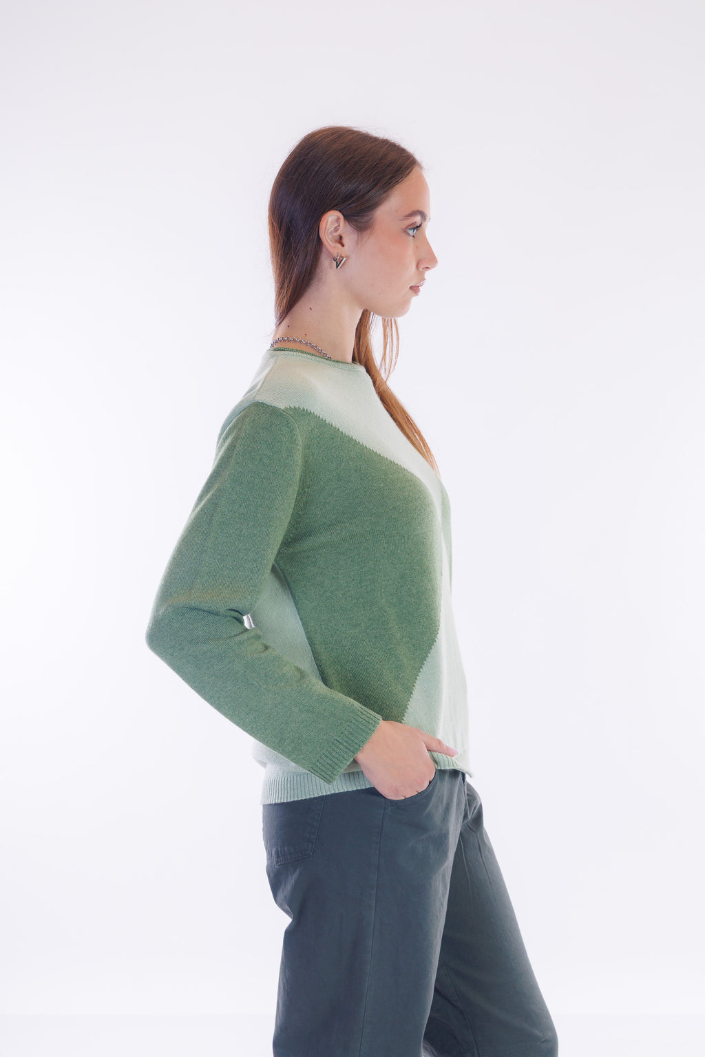 Maglia girocollo rombi