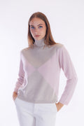 Maglia dolcevita rombi