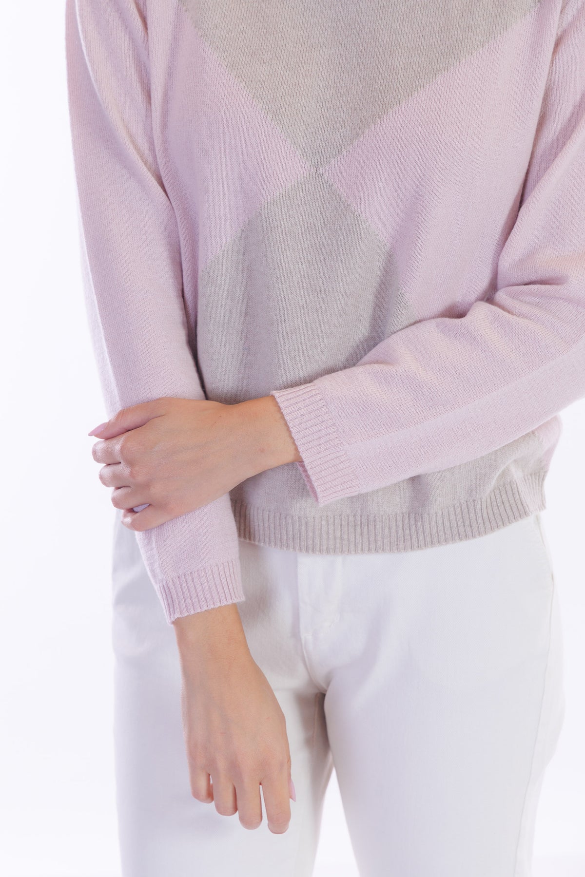 Maglia dolcevita rombi