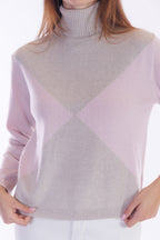 Maglia dolcevita rombi