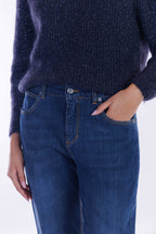 Jeans mom fit risvolto