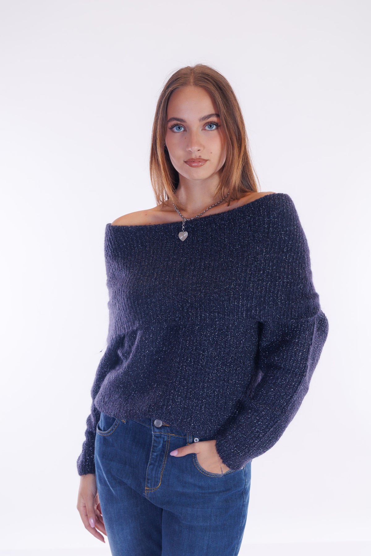 Maglia mohair e lurex