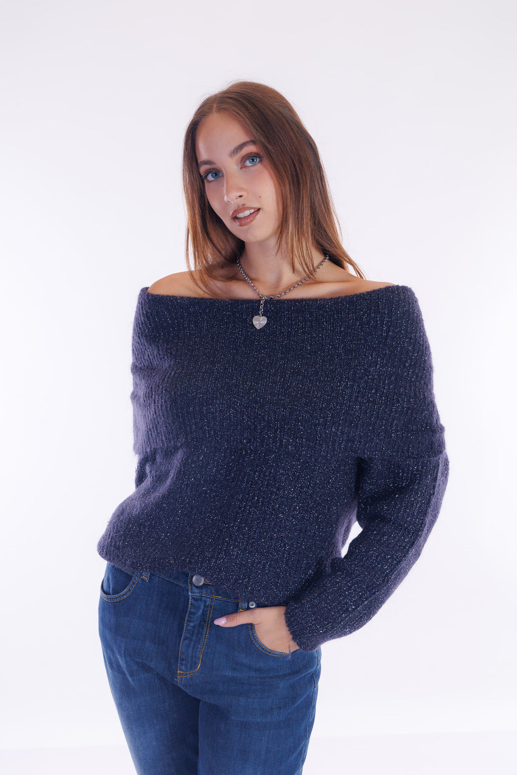 Maglia mohair e lurex