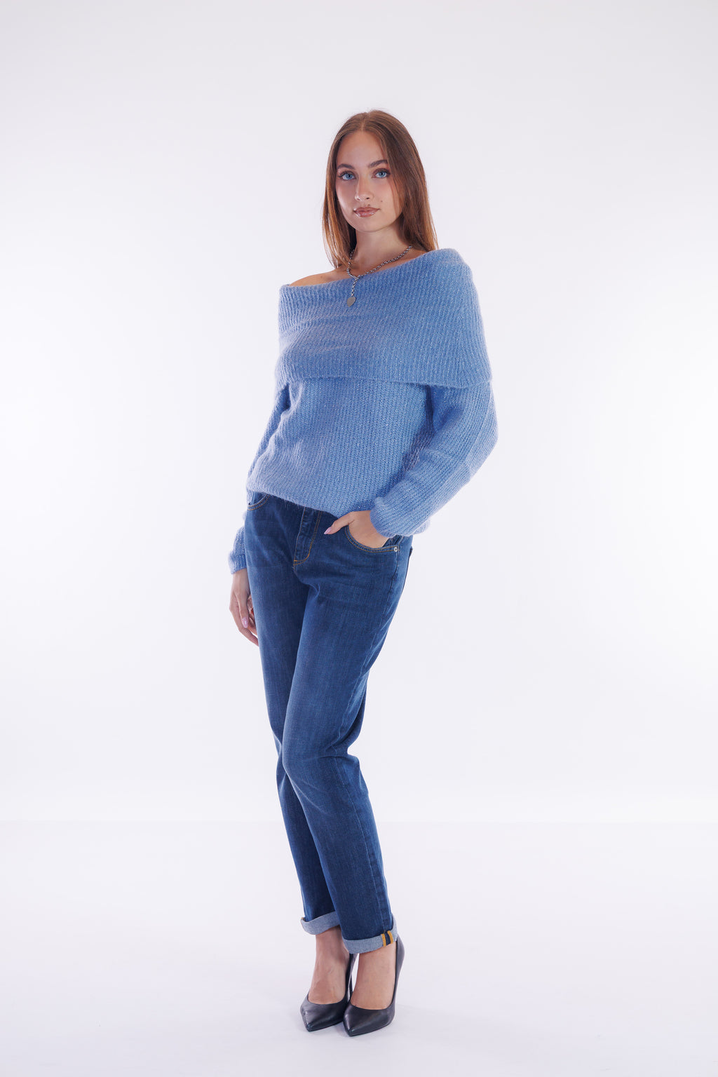 Maglia mohair e lurex